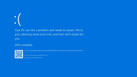 Microsoft изменит дизайн экрана критических ошибок в Windows 11