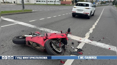 В Минске мотоциклист пострадал в ДТП на Южной магистрали