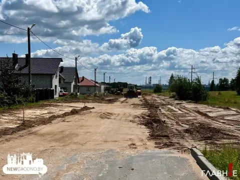 В Гродно строят новую гравийную дорогу на улице Мытной — открытие запланировано на конец августа