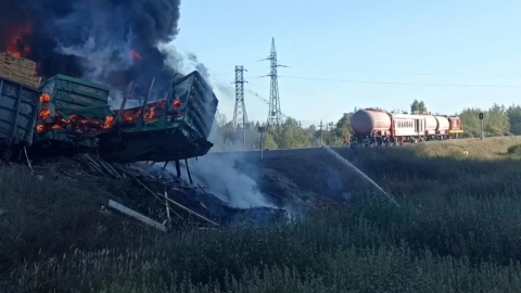 Из-за крушения поезда в Смоленской области движение ЖД транспорта в сторону Беларуси приостановлено