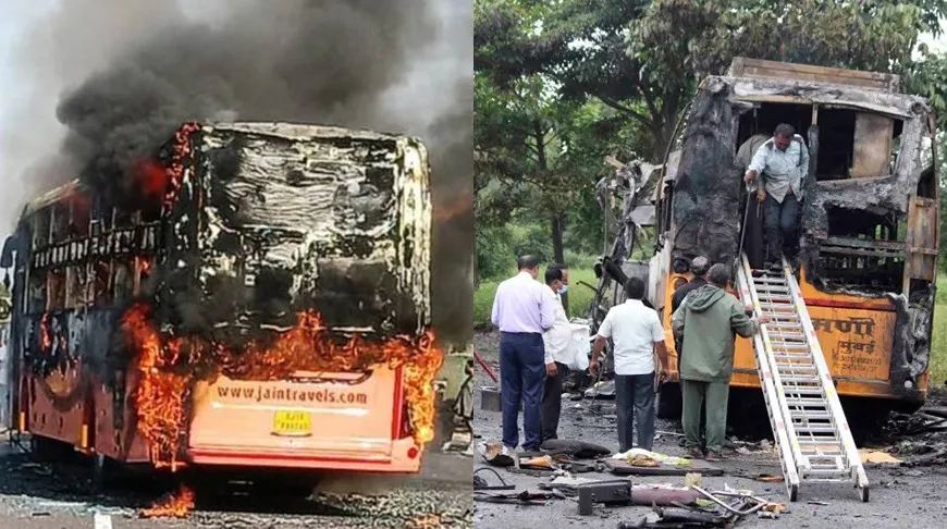 В Индии при пожаре в автобусе погибли не менее 19 человек