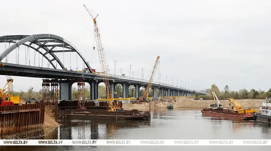 Мозырь выходит на финишную прямую: строительство нового моста через Припять близится к завершению