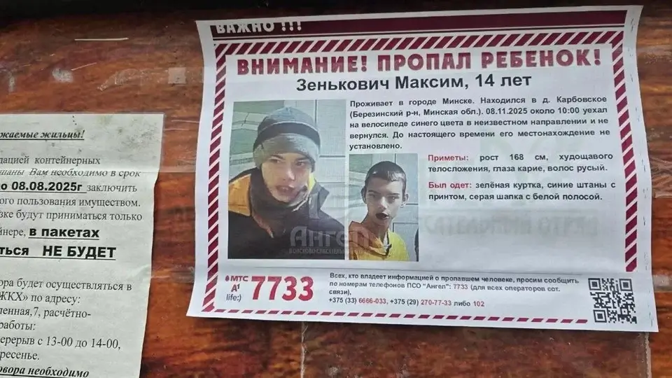 Милиция назвала основную версию исчезновения подростка в Березинском районе — поиски продолжаются