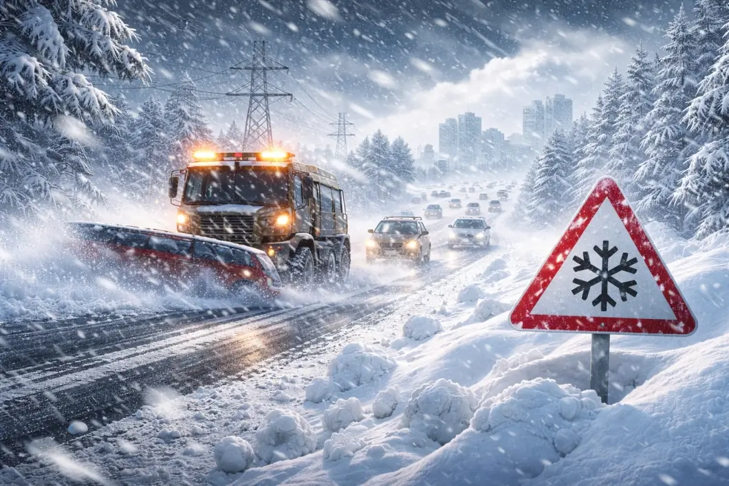 На юго-востоке Беларуси 8 января ожидаются сильный снег и метель: объявлено предупреждение