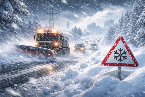 На юго-востоке Беларуси 8 января ожидаются сильный снег и метель: объявлено предупреждение